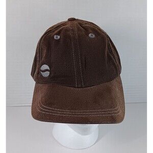 Pepsi Cola Soda Logo Corduroy Hat Cap Adjustable Strap Brown Cotton